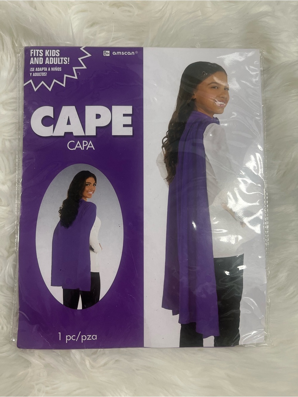 Amscan Purple Costume Cape for Kids and Adults NEW Halloween costume superhero